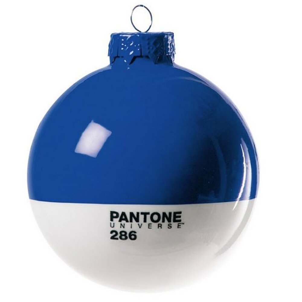 Seletti PANTONE Universe Christmas Ball Glass Ornament Pantone Blue 286—Set of 2